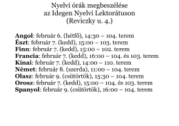 Idegen nyelvi óra