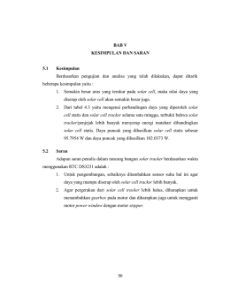 BAB V KESIMPULAN DAN SARAN 5.1 Kesimpulan Berdasarkan