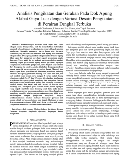 Analisis Pengikatan dan Gerakan Pada Dok Apung Akibat Gaya