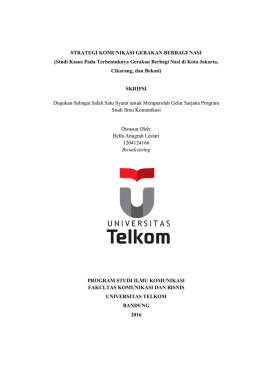 STRATEGI KOMUNIKASI GERAKAN BERBAGI NASI (Studi Kasus