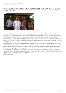 fsmp mendesak bareskrim memproses dugaan