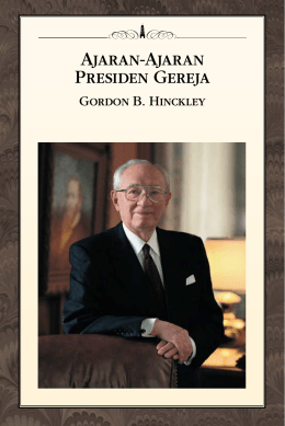 Ajaran-Ajaran Presiden Gereja Gordon B. Hinckley