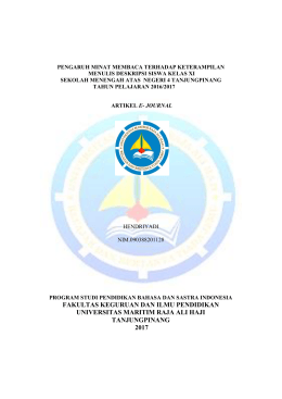 fakultas keguruan dan ilmu pendidikan universitas maritim raja ali
