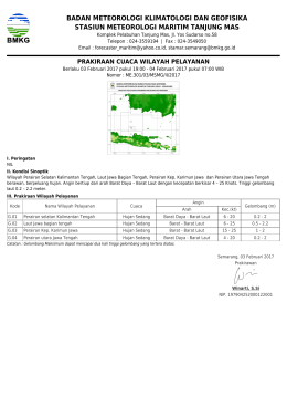 Prakiraan Cuaca Wilayah Pelayanan - Maritim