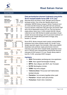 Riset Saham Harian - Samuel Sekuritas Indonesia