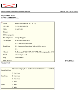 Angger Abdul Razak INFORMASI PERSONAL