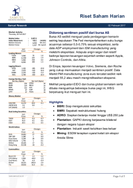 Riset Saham Harian - Samuel Sekuritas Indonesia