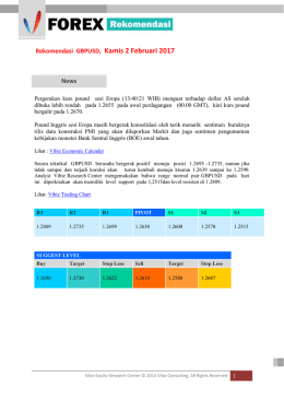 Rekomendasi GBPUSD, Kamis 2 Februari 2017 News