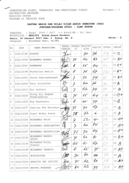 Hk. Acara Perdata Kls D - FH Unram