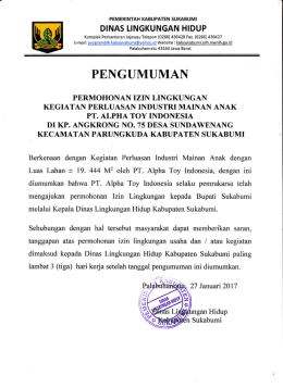 pengumuman - Pemerintah Kabupaten Sukabumi