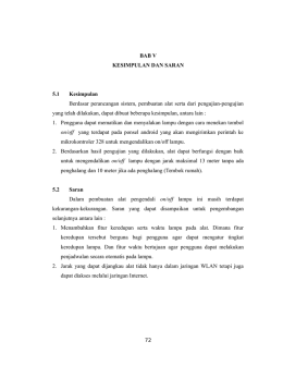 BAB V KESIMPULAN DAN SARAN 5.1 Kesimpulan Berdasar