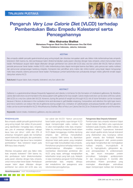 Pengaruh Very Low Calorie Diet (VLCD) terhadap