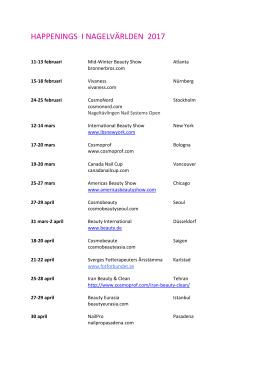 happenings i nagelv&auml;rlden 2017