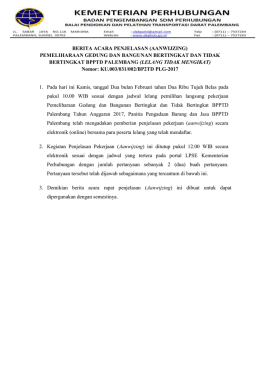 BERITA ACARA PENJELASAN PEMELIHARAAN GEDUNG DAN