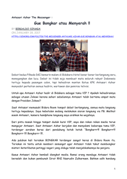 Gue Bongkar atau Menyerah