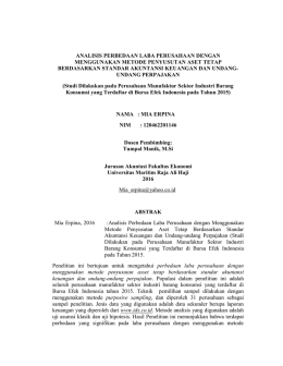 analisis perbedaan laba perusahaan dengan menggunakan