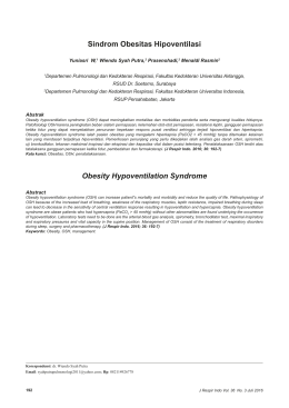Sindrom Obesitas Hipoventilasi Obesity Hypoventilation Syndrome