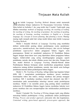 Tinjauan Mata Kuliah - Universitas Terbuka