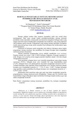 HUBUNGAN PENGETAHUAN TENTANG