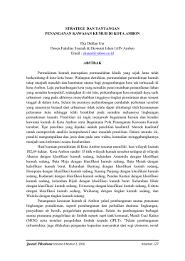 STRATEGI DAN TANTANGAN PENANGANAN KAWASAN KUMUH