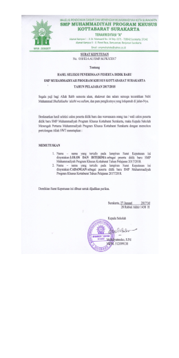 Untitled - Perguruan Muhammadiyah Kottabarat Surakarta