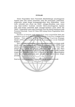 INTISARI Sistem Pengendalian Intern Pemerintah dilatarbelakangai