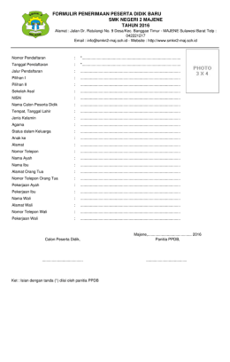 formulir - smk negeri 2 majene