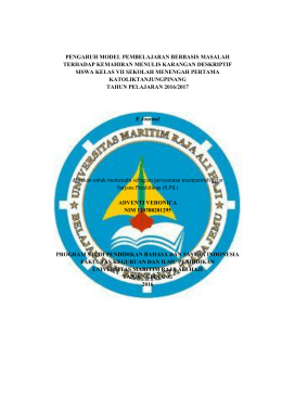 pengaruh model pembelajaran berbasis masalah terhadap
