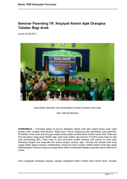 Berita 9349_Seminar Parenting TK `Aisyiyah Kemiri Ajak Orangtua