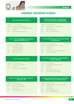 agenda kegiatan ilmiah