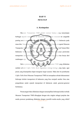 BAB VI PENUTUP A. Kesimpulan