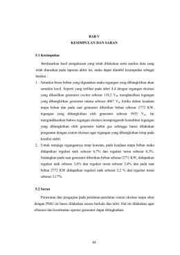 BAB V KESIMPULAN DAN SARAN 5.1 Kesimpulan Berdasarkan