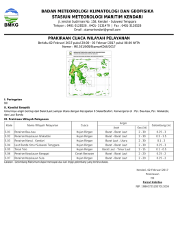 Prakiraan Cuaca Wilayah Pelayanan