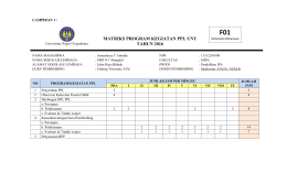 MATRIKS PROGRAM KEGIATAN PPL UNY TAHUN 2016