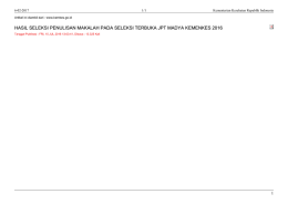 hasil seleksi penulisan makalah pada seleksi terbuka jpt madya