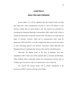 CHAPTER IV ANALYSIS AND FINDINGS