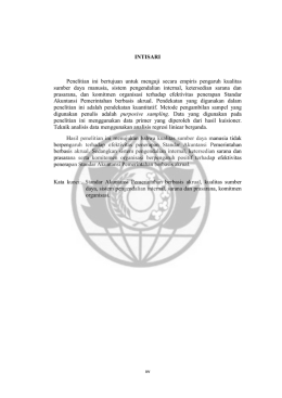 INTISARI Penelitian ini bertujuan untuk menguji secara empiris