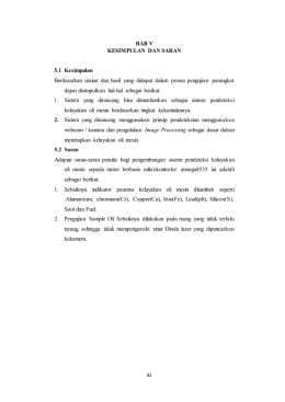 BAB V KESIMPULAN DAN SARAN 5.1 Kesimpulan Berdasarkan