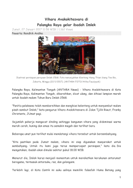 Vihara Avakokitesvara di Palangka Raya gelar ibadah