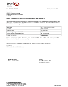 Hartati Handayani Fitriyah Divisi Jasa Kustodian Kadiv. Jasa