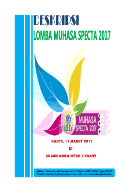 Sabtu, 11 Maret 2017 DI SD MUHAMMADIYAH 1 NGAWI