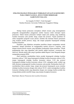 STRATEGI BAURAN PEMASARAN TERHADAP LOYALITAS