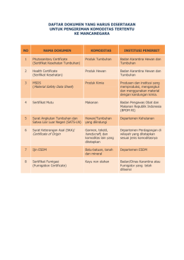 daftar dokumen yang harus disertakan untuk
