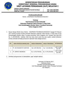 11. PENGUMUMAN HASIL KOREKSI ARITMATIK