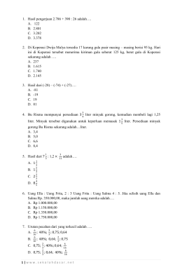 Latihan Soal US 2017 Matematika 3