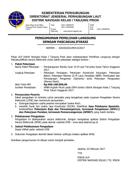 pengumuman pemilihan langsung