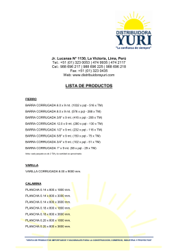 lista de productos - distribuidora yuri