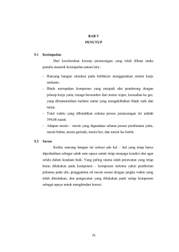 BAB V PENUTUP 5.1 Kesimpulan Dari keseluruhan konsep