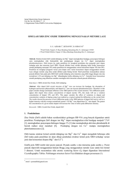 Jurnal Material dan Energi Indonesia