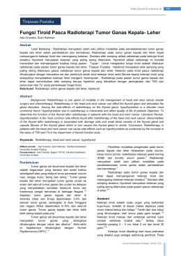 Fungsi Tiroid Pasca Radioterapi Tumor Ganas Kepala